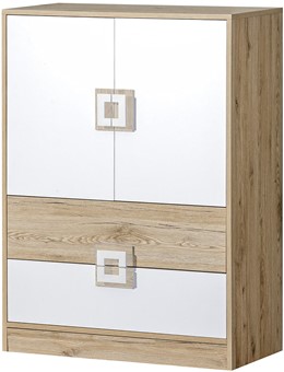 meble NICO 09 komoda z szufladami drzwiami młodzieżowa dąb jasny dąb