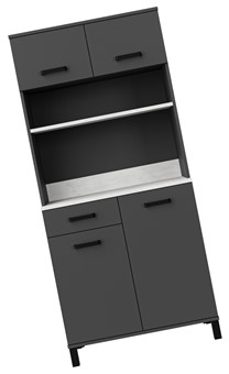 meble kuchenne LINDA bufet 80 szafka kawiarka kredens antracyt beton smart