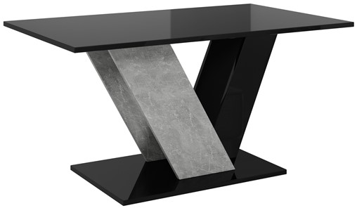 DU1 ława nowoczesny stolik kawowy 100x60 do salonu czarny połysk beton