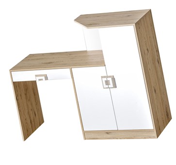 meble NICO 11 nowoczesny regał + biurko młodzieżowe komputerowe dąb biały d