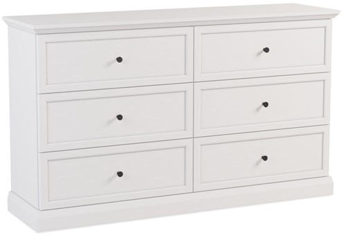 meble LUCCA K6S duża komoda z szufladami do salonu sypialni biały opal