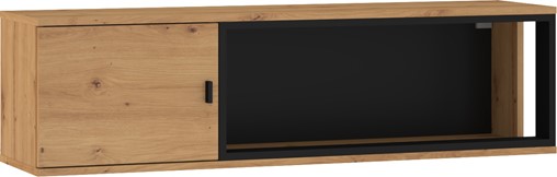 meble GAVES 15 szafka półka wisząca ścienna loft dąb artisan czarny