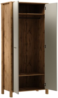 meble INDYGO S2D szafa dwudrzwiowa do przedpokoju salonu sypialni wotan beż