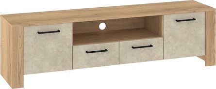 meble DELIS 11 komoda stolik szafka RTV 175 dąb cremona granada migdał