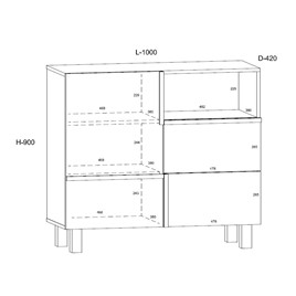 meble LARS _01 komoda 1d2s