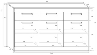 meble EMAX 10 komoda 3D3S