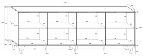 meble VENS 03 komoda 4D