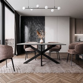 WERO nowoczesny loftowy stół do salonu jadalni 160x90 beton czarny