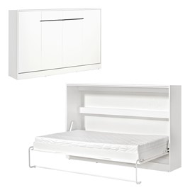 meble PEFE 120 półkotapczan poziomy łóżko chowane składane bez mat biały cz