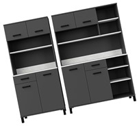 meble kuchenne LINDA bufet 80+120 szafka kawiarka kredens antracyt beton sm