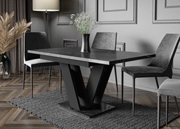 MASIV nowoczesny stół rozkładany do salonu jadalni 120x80 marmur roy czarny
