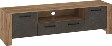 meble DELIS 11 komoda stolik szafka RTV 175 dąb craft złoty granada brąz