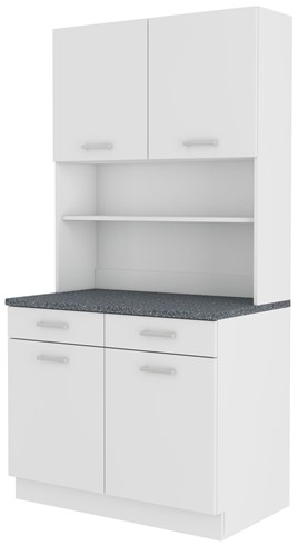 meble kuchenne MARIA kredens bufet szafka kawiarka biały granit