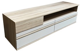 meble SOLO 04 komoda szafka RTV 160 z szufladami dąb riva cashmere kaszmir