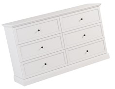 meble LUCCA K6S duża komoda z szufladami do salonu sypialni biały opal