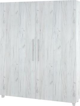 Półkotapczan pionowy łóżko chowane w szafie TEDDY 160 dąb craft biały