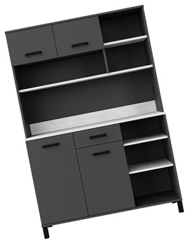 meble kuchenne LINDA bufet 120 szafka kawiarka kredens antracyt beton smart