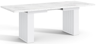 CO1 nowoczesny stół rozkładany do salonu kuchni jadalni 160/240x80 mar/biał