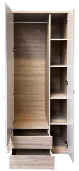 meble SOLO 01 szafa do przedpokoju salonu z półkami riva cashmere kaszmir