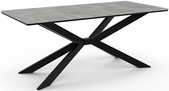 FLORA nowoczesny loftowy stół do salonu jadalni 190x90 beton czarny