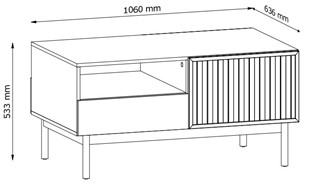 meble SAORI #1 pokojowe witryna komoda szafka RTV stolik kawowy dąb cremona