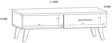 meble NORSID 07 ława 2D