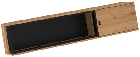 meble GAVES 16 szafka półka wisząca ścienna loft dąb artisan czarny