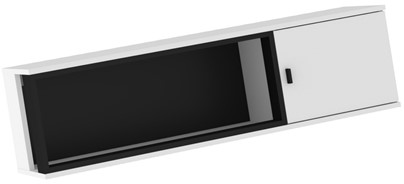 meble GAVES 15 szafka półka wisząca ścienna loft biały czarny