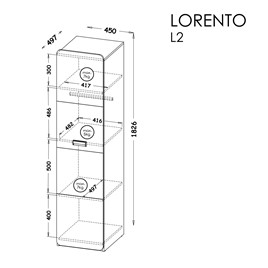 meble LORENTO 02 szafa