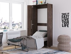 Półkotapczan pionowy łóżko chowane w szafie TEDDY 90 dąb grange