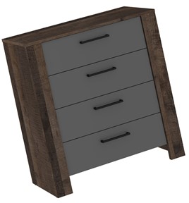 meble DELIS 05 komoda z szufladami do salonu sypialni dąb grange grafit