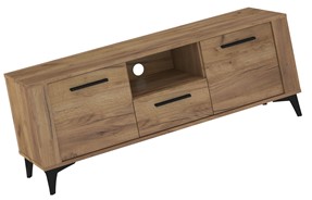 meble MIGES 10 komoda stolik szafka RTV na nóżkach dąb craft złoty