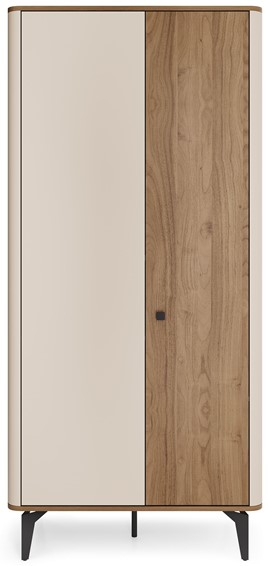 meble AURENA 01 nowoczesna szafa dwudrzwiowa na nóżkach orzech cashmere