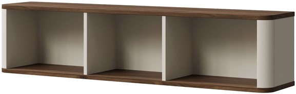 meble MARLY 20 półka wisząca ścienna na książki do salonu kaszmir orzech