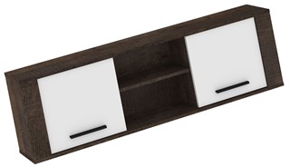 meble MIGES 13 szafka półka wisząca ścienna dąb grange biały połysk