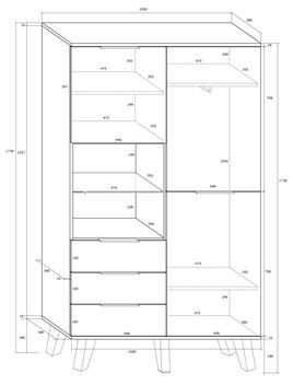 meble VENS 13 szafa 2D3S