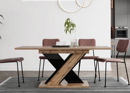 TX1 nowoczesny stół rozkładany do salonu kuchni jadalni 120/160x80 wotan cz