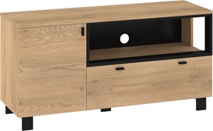 meble GAVES 12 komoda stolik szafka RTV do salonu loft dąb cremona czarny