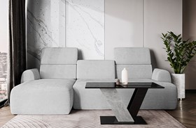 DU1 ława nowoczesny stolik kawowy 100x60 do salonu czarny połysk beton