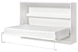 meble PEFE 120 półkotapczan poziomy łóżko chowane składane bez mat biały bi