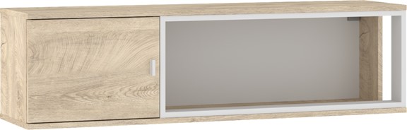 meble GAVES 15 szafka półka wisząca ścienna loft dąb endgrain biały