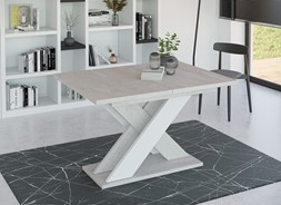 XAO nowoczesny stół rozkładany do salonu 120/160x90 K350 beton / biały