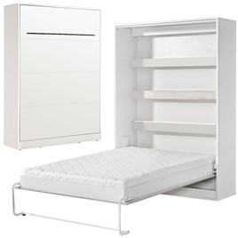meble PEFE 140 półkotapczan pionowy łóżko chowane w szafie bez mat biały cz