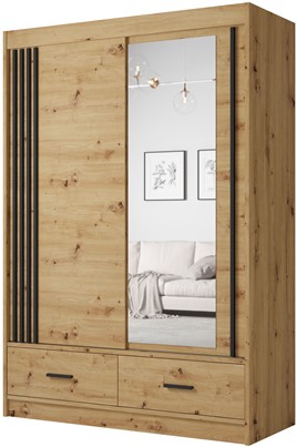 CA4-15 szafa przesuwna z szufladami lustrem do sypialni przedpokoju art/cza