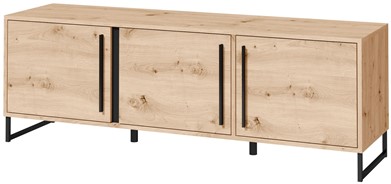 meble DARCO 08 komoda szafka stolik RTV z drzwiami dąb artisan / czarny