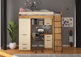 VELVE P antresola bez mat. dąb artisan / krem