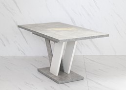 DUBAI nowoczesny stół rozkładany do salonu jadalni 120x80 beton biały
