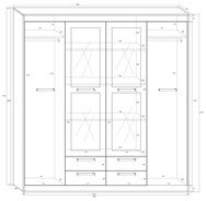 meble EMAX 06 garderoba 4D4S