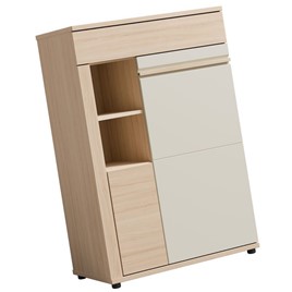 meble SOLO 15 wysoka komoda z drzwiami do salonu dąb riva cashmere kaszmir