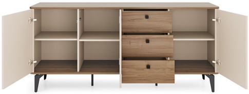 meble AURENA 05 duża komoda do salonu sypialni na nóżkach orzech cashmere